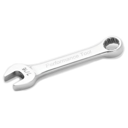 Performance Tool 7/16 In Stubby Combination Wrench Wrench Stubby 7, W30514 W30514